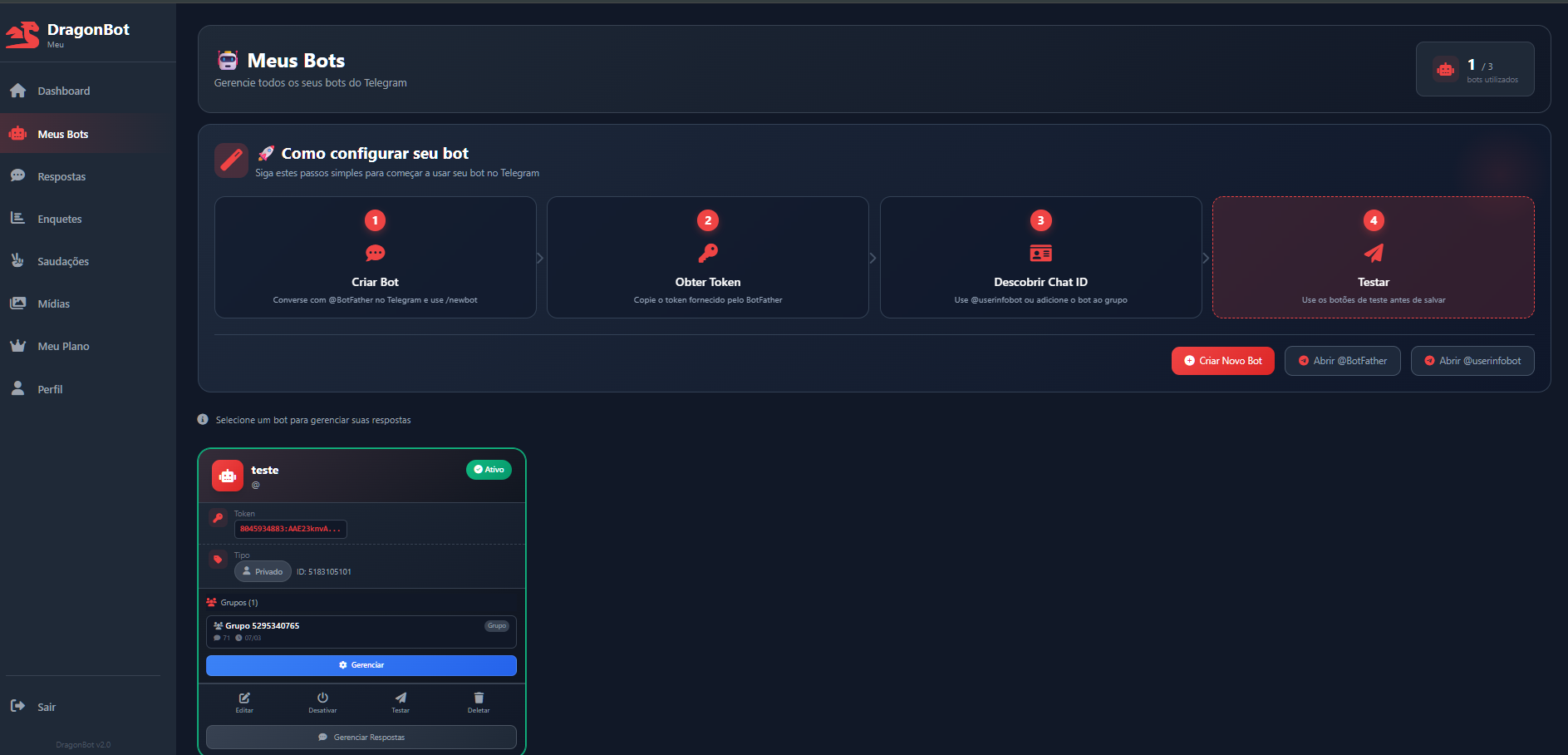 Sistema de Bot para Telegram