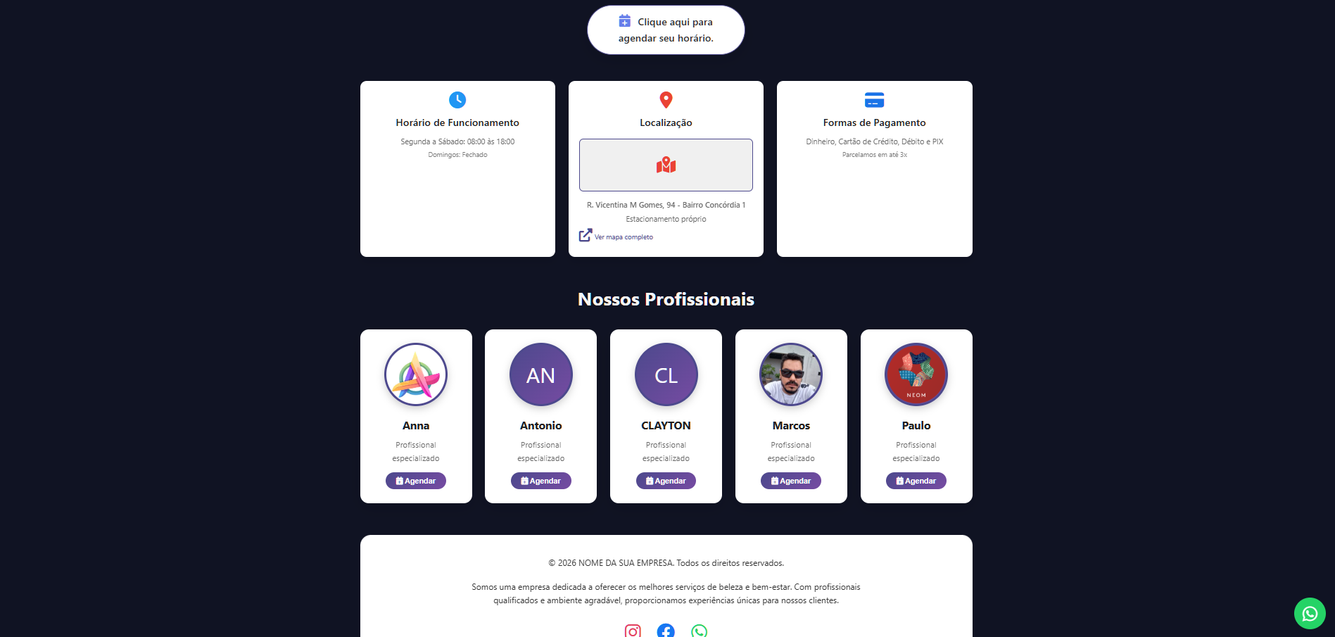 Sistema de Agendamento Online – Completo e Profissional