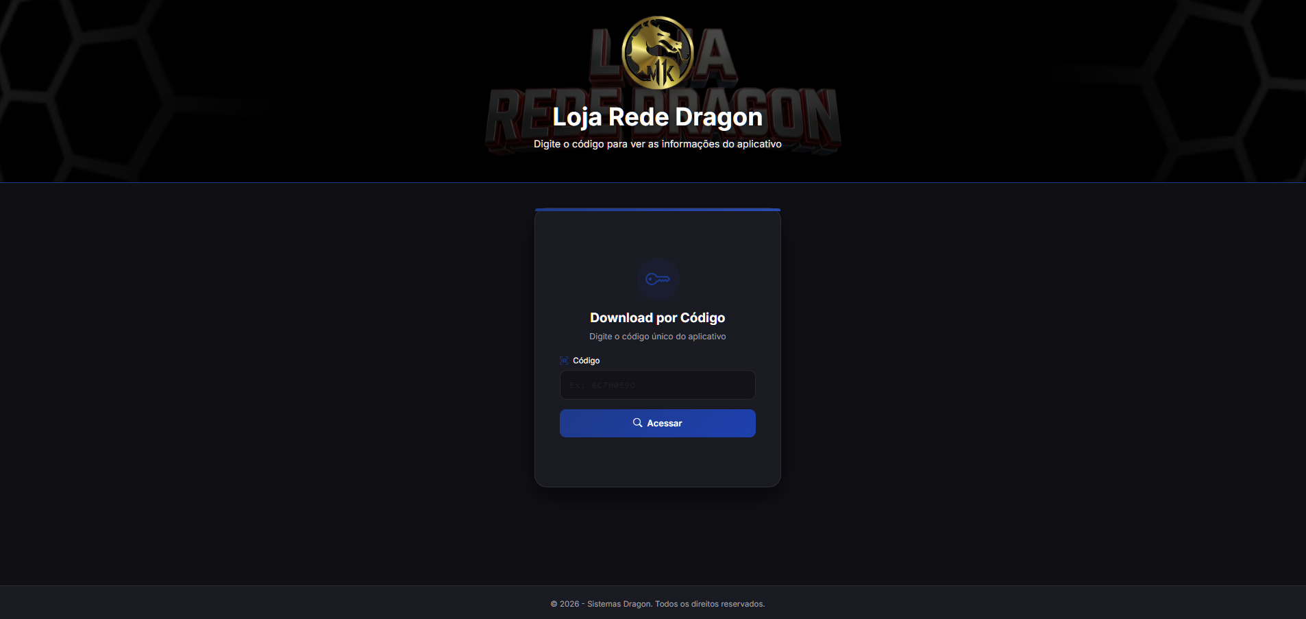Script Loja de Apps Rede Dragon