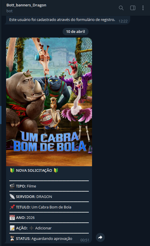 SCRIPT GESTOR DE PEDIDOS DE FILMES E SÉRIES